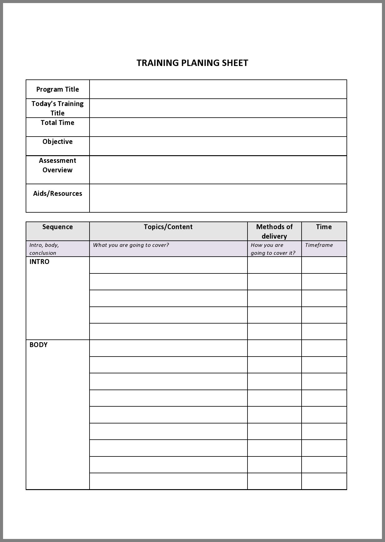 Sample Staff Training Schedule Template Sample Staff Training Schedule Template