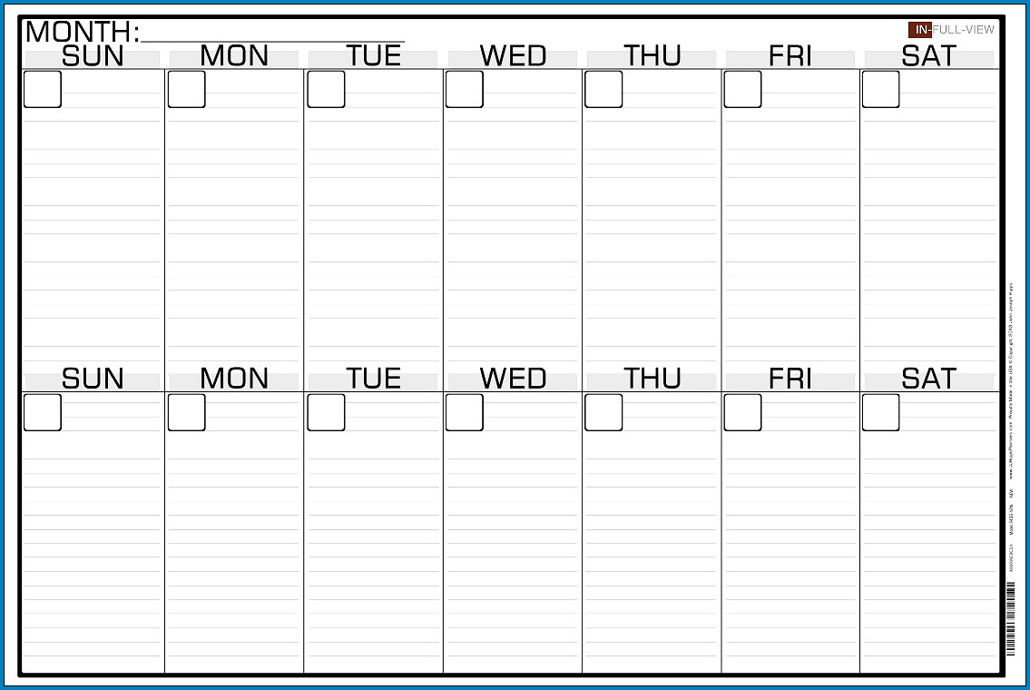 Printable 2 Week Calendar