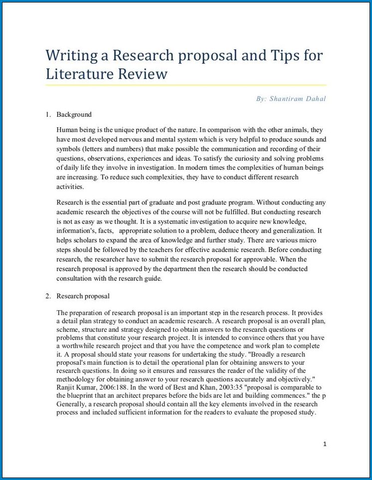 literature review format writing