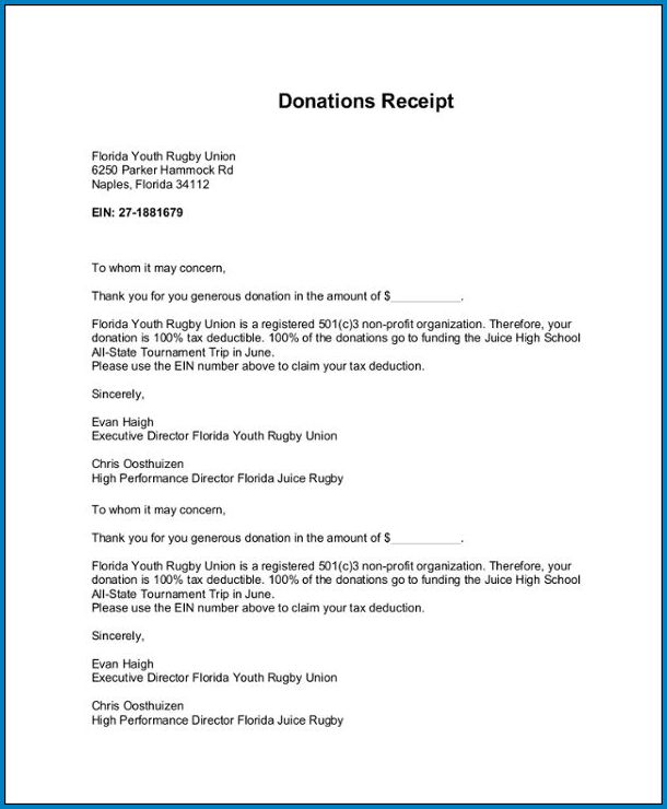 Sample of Donation Letter Template