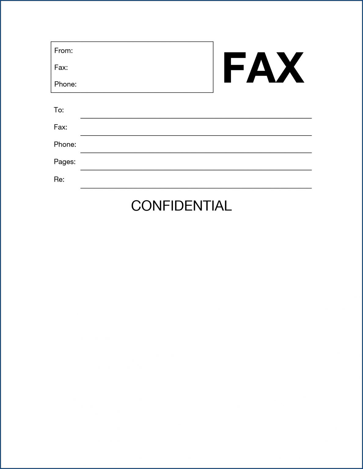  Free Printable Fax Cover Sheet Word Template