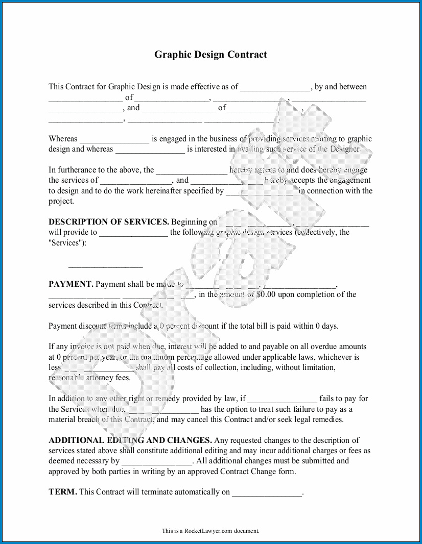 Sample of Freelance Graphic Design Contract Template