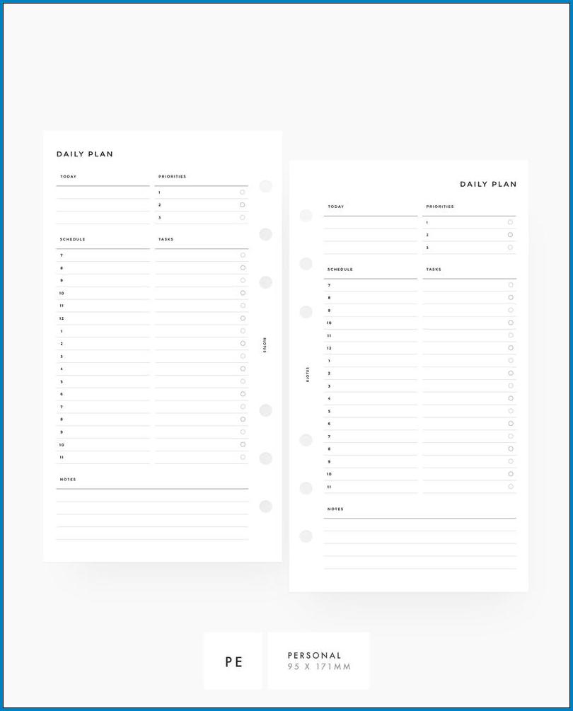 Sample of Hourly Planner PDF