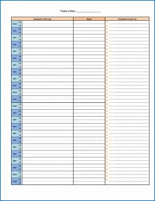 √ Free Printable Hourly Schedule Template
