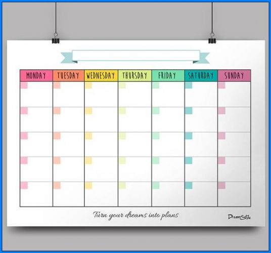 √ Free Printable Monthly Schedule Template | Templateral