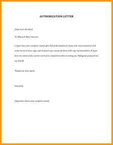 Sample of Printable Authorization Letter Template