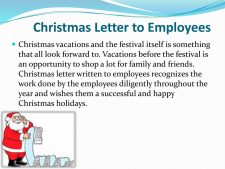 Sample of Printable Christmas Letter Template to Employees