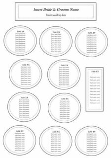 Sample of Printable Wedding Seating List Template | Templateral