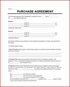 Sample of Purchasing Contract Template