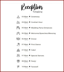 Sample of Reception Schedule Template