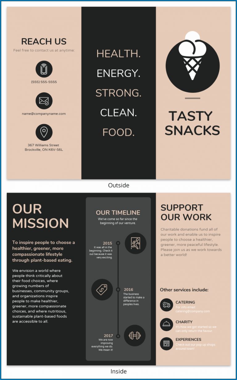 √ Free Printable Tri Fold Pamphlet Template