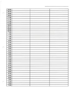 Daily Appointment Book Template
