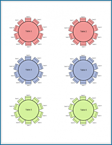 √ Free Printable Seating Chart Template