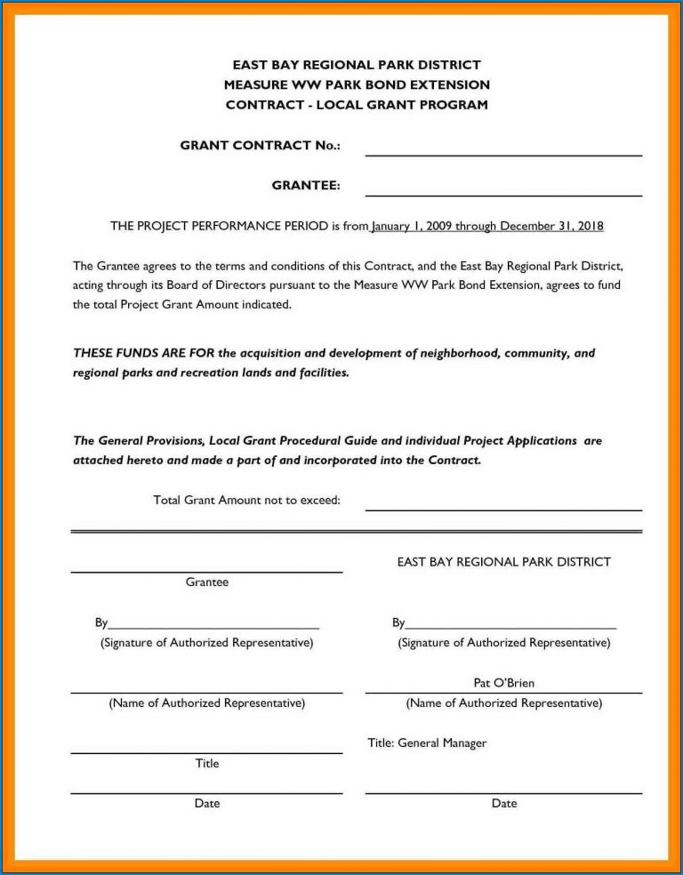 √ Free Printable Simple Contractor Agreement Template