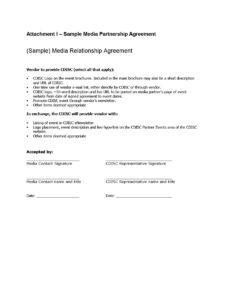 Simple Relationship Agreement Template