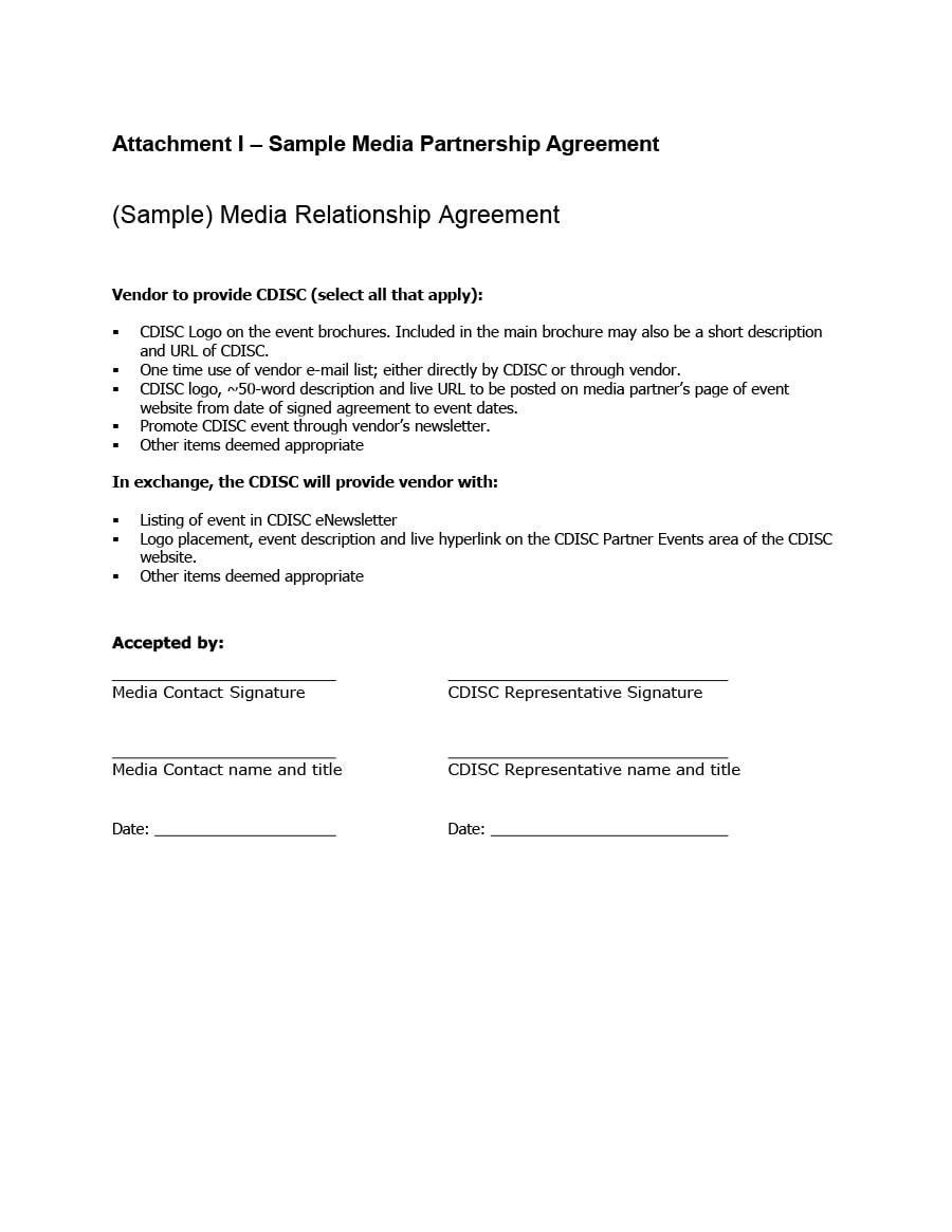 Simple Relationship Agreement Template