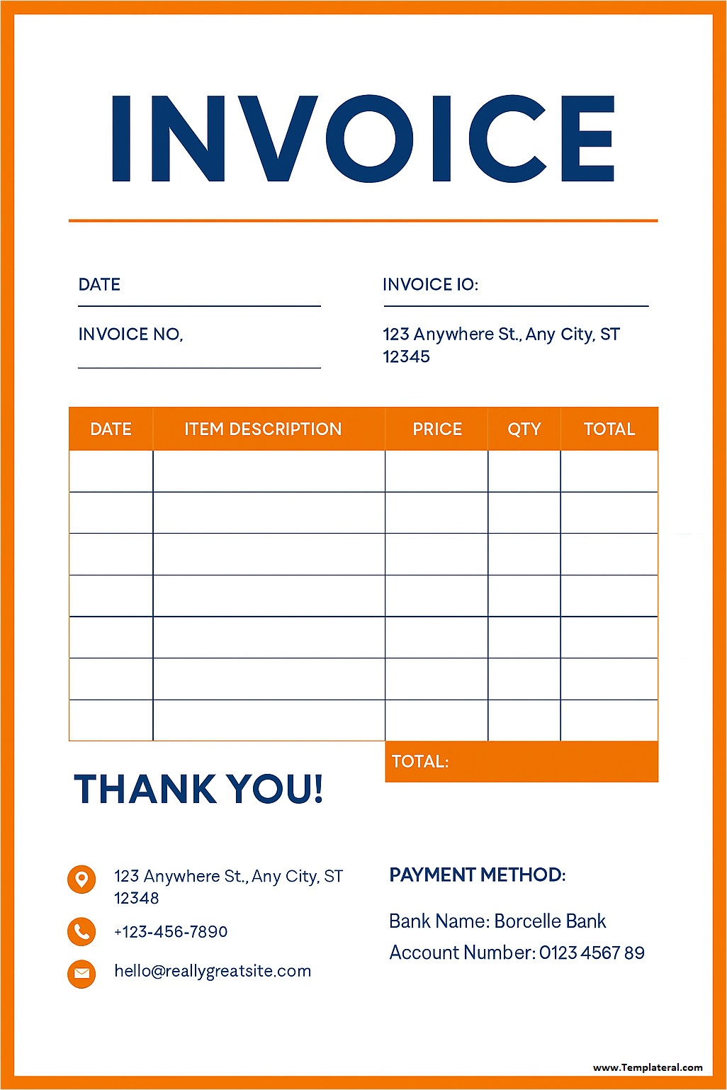 Simple Service Invoice Template Simple Service Invoice Template
