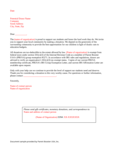 Solicitation Letter Template