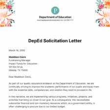 Solicitation Letter Template