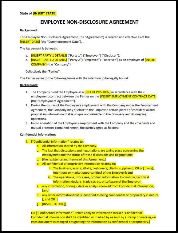Staff Confidentiality Agreement Template Example Staff Confidentiality Agreement Template Example