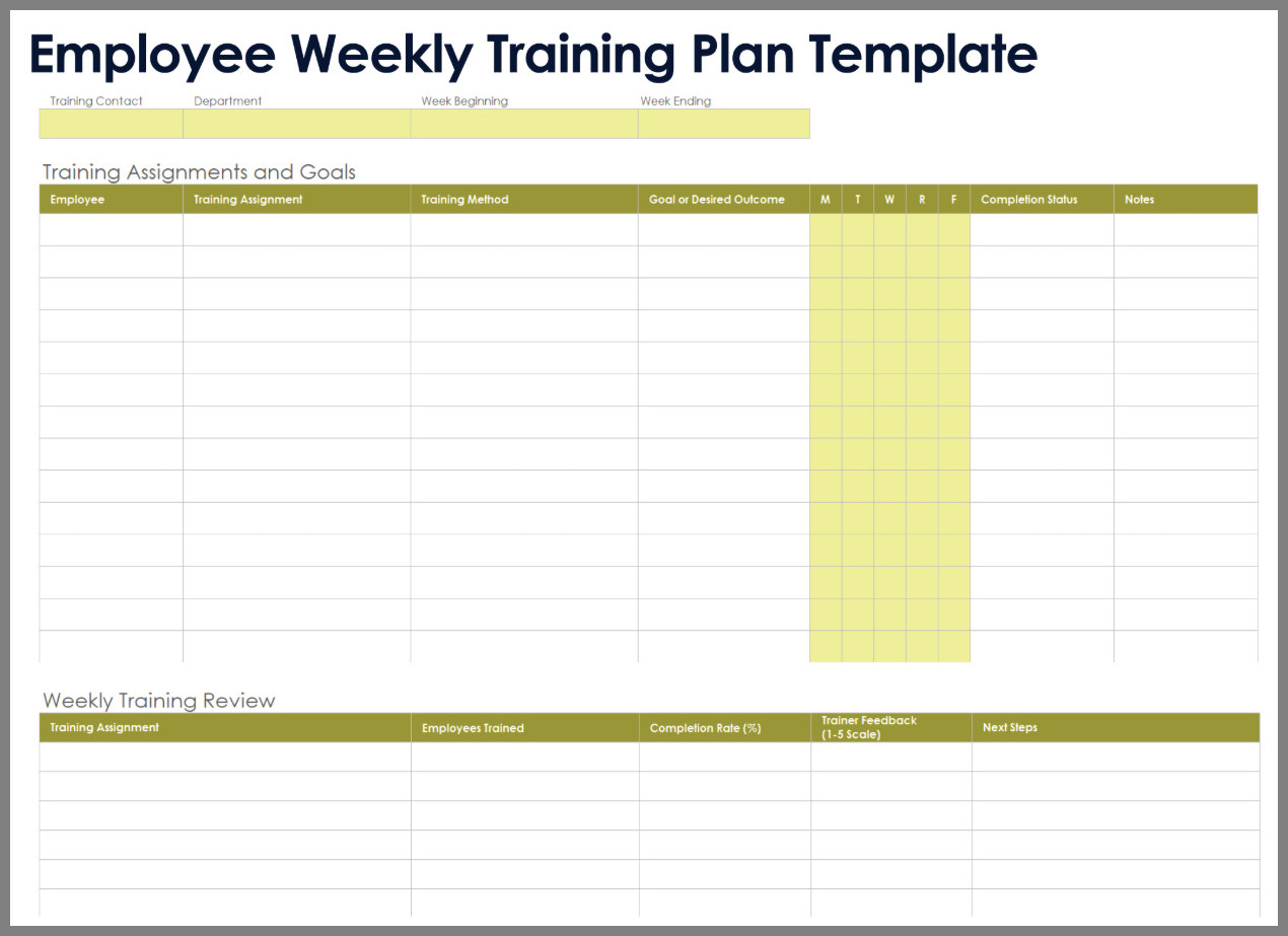 Staff Training Schedule Template Example Staff Training Schedule Template Example