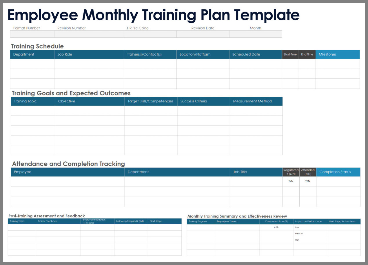 Staff Training Schedule Template Sample Staff Training Schedule Template Sample