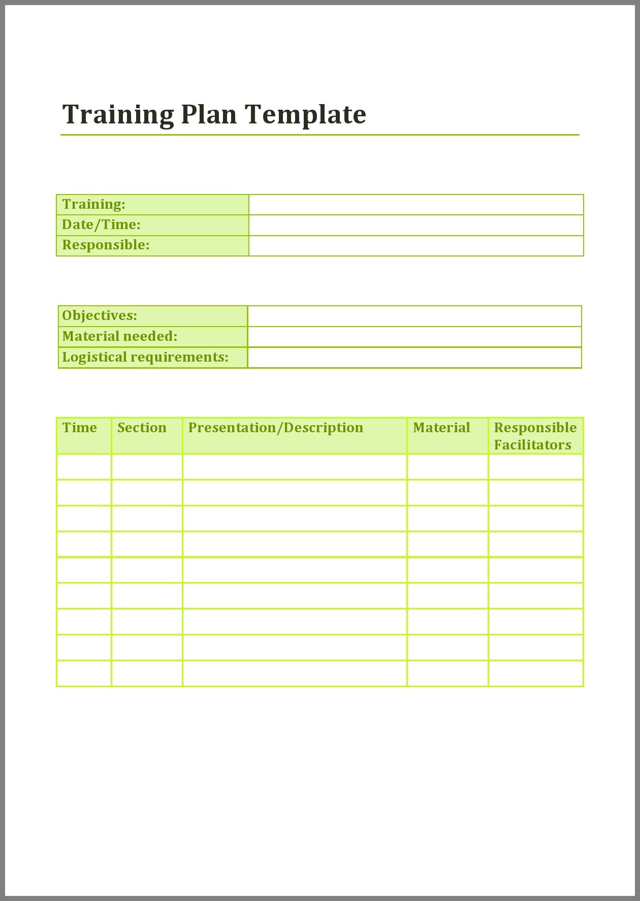 Staff Training Schedule Template Staff Training Schedule Template