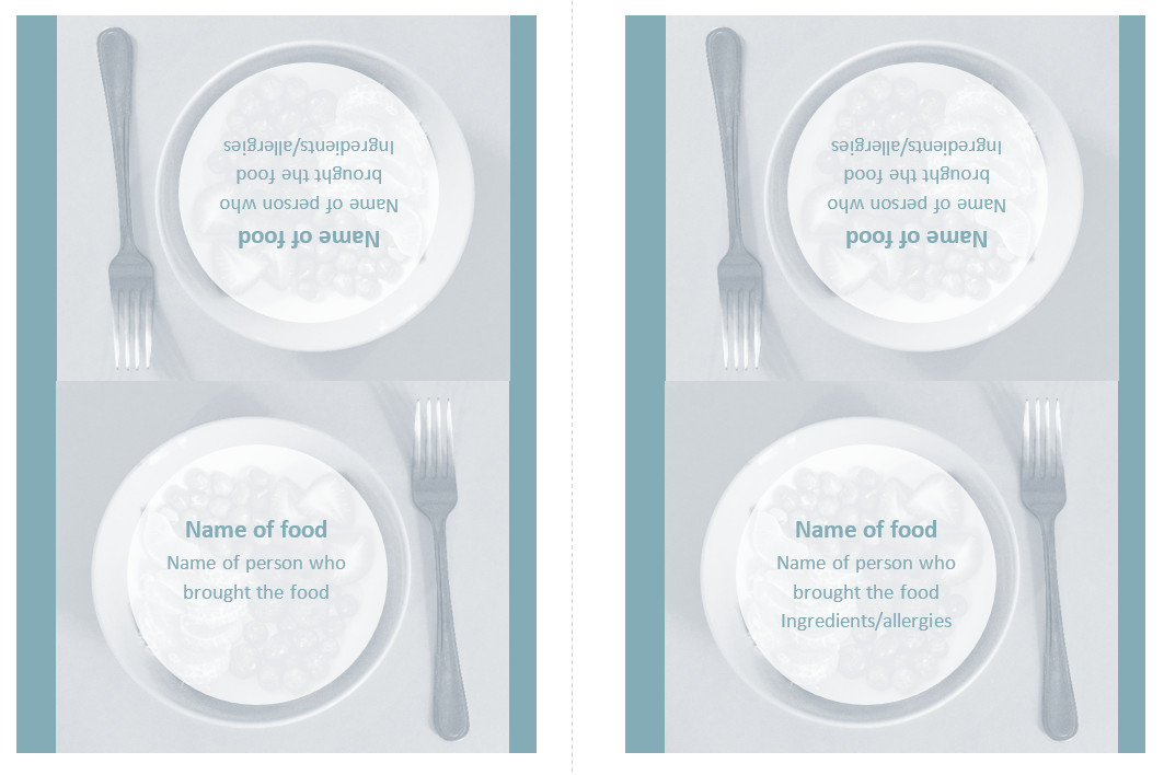Free Printable Table Tent Template