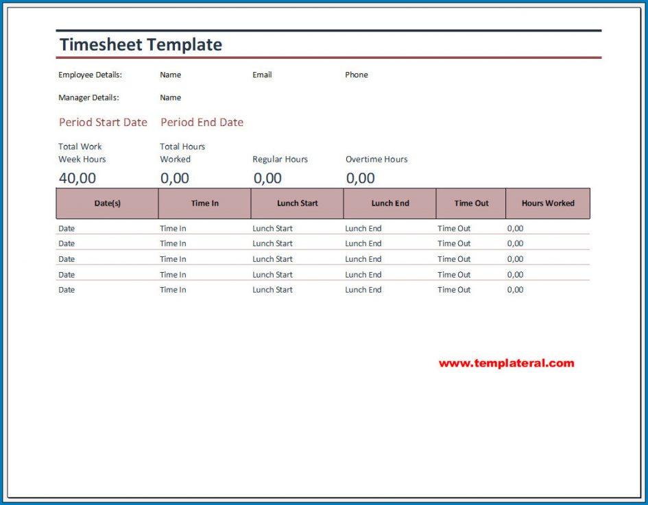 √ Timesheet Template Will Help Your Business