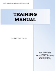 Training Manual Template