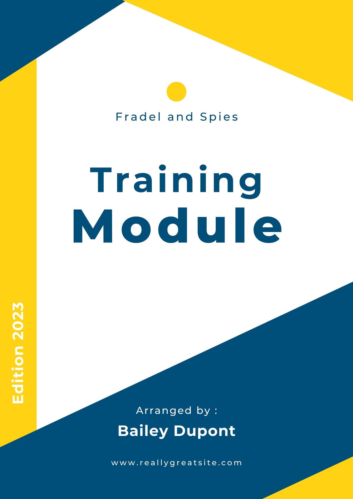 Training Manual Template
