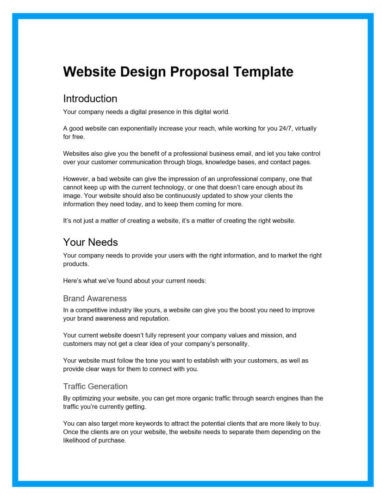 Proposal Webinate Examples √ Website Proposal Template