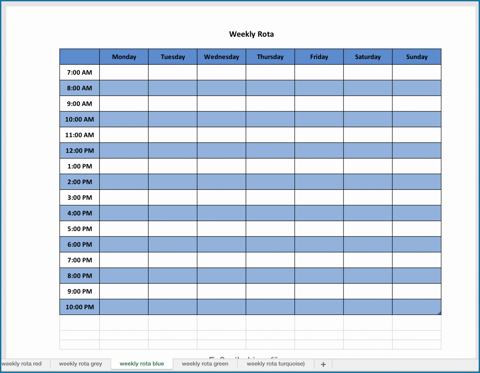  Free Printable Weekly Planner Template Excel Templateral