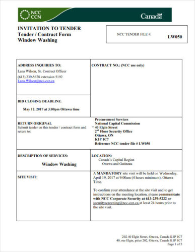 Window Washing Contract Example √ Window Cleaning Contract Template