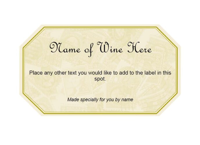 √ Free Printable Wine Label Template (Word)