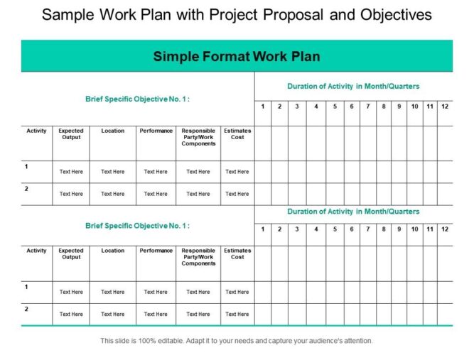 √ Work Plan Template (Excel)