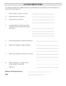 accident report form