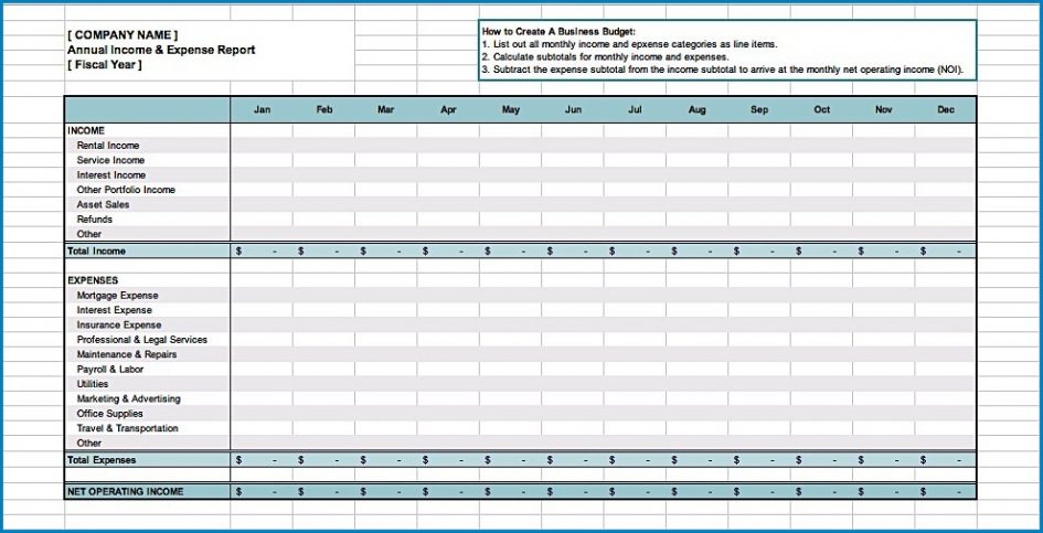 Image 5 for Annual Business Budget Template Excel
