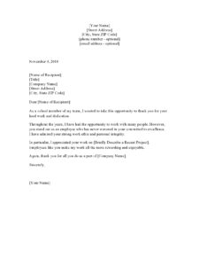appreciation letter