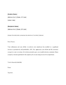 appreciation letter