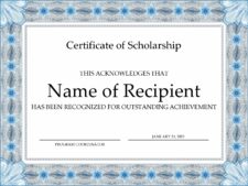 award certificate template