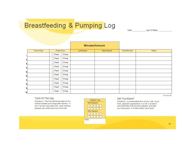 √ Free Baby Feeding Chart Template (Word)