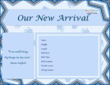birth announcement template