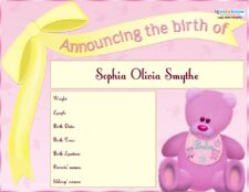 birth announcement template