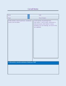 cornell notes template