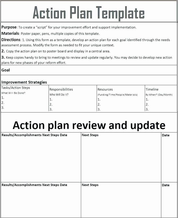 example of 30-day action plan template