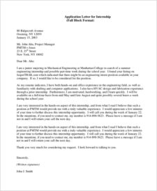 example of letter of interest internship template