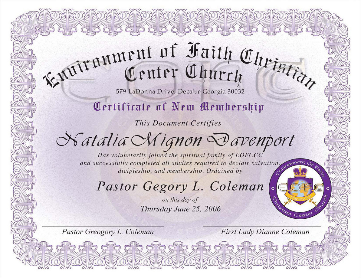 example of membership certificate template