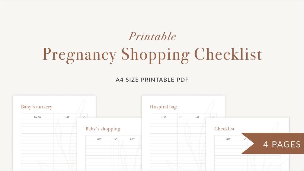 example of pregnancy shopping checklist template