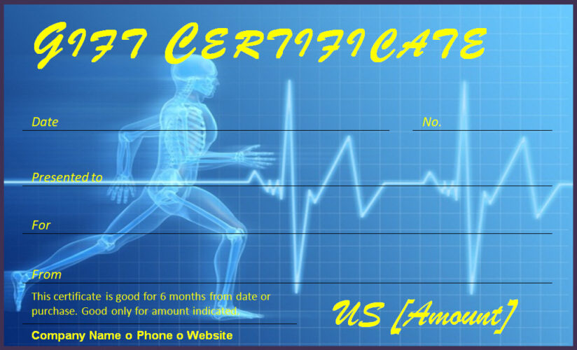 √ Fitness Gift Certificate Template (Free Printable)